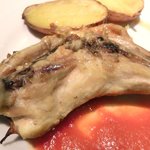 キッチャーノ - 本日のランチ+カフェ 1500円 の鶏もも肉の香草パン粉焼き トマトソース添え