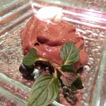 キッチャーノ - 本日のランチ+カフェ 1500円 のチョコレートのクリーム添え