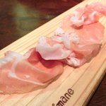 キッチャーノ - 本日のランチ+カフェ 1500円 の切り立てのパルマ産特製生ハム