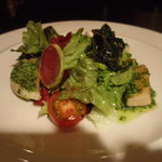 Bar à Vin ムッシュ ヨースケ - ホタテのポアレサラダ仕立て