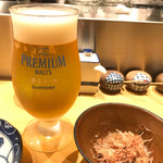 天ぷらと寿司 ミコ - お通し 324円。