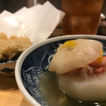 天ぷらと寿司 ミコ - かぶと蟹の吹き寄せ 594円。