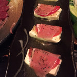 居酒屋さんしん - 2017年9月上旬 モツァレラチーズトマト生ハム