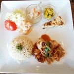 ミカりんの創作ダイニング Cafe Lin - 日替わり創作4品ランチプレート　ワンドリンク付き（ライス）1,200円　2017/09