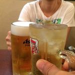 紅梅園 - H.29.8.8.昼 ハイボール vs 生ビール de 乾杯♪