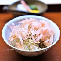 木山 - 炊き立てのご飯、ちりめん山椒、鰹節