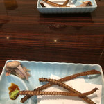 うなぎ 魚政 - 肝＆骨せんべい