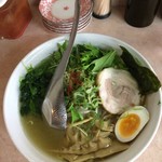 元祖ケンチャンラーメン - 鶏塩ラーメン(690円)+大盛(無料)