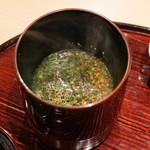 東麻布 天本 - 山椒入り味噌汁