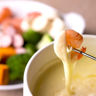 All-you-can-eat shrimp fondue!