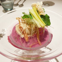 レストランエール - 野菜のパフェ
                  9月頭の暑い日だったので、夏野菜がベース