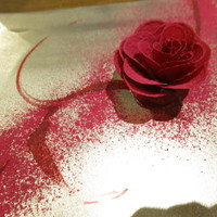 ル スプートニク - フォアグラのポアレ　ビーツのチュイール　情熱の薔薇
