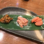 銀シャリ.カフェ - ネギ味噌、塩辛、明太子。ごはんに合う！