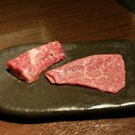 炭火焼肉 ふちおか - コースのハラミ他。