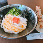 明太子かま玉　大盛り　\680 ちくわ天　\120