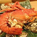 伊勢海老の辛子胡麻味噌合え