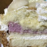 きのとや - 【2017年07月】フレッシュ白桃タルトの断面。