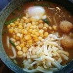 カレーハウス ＣｏＣｏ壱番屋 - デラックス豊橋カレーうどん(温泉卵、チーズ入り)