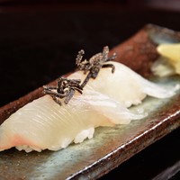 [すし] 平目の昆布じめの握り