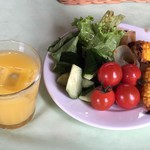 オレンジと野菜