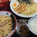 屯ちん - 東京豚骨つけ麺麺大盛 半ライス