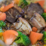 Bien - "猪五花肉（ぶたばら）と扁豆（あぢまめ）の煮込（にこみ）"、扁豆（あぢまめ）