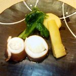 よし佳 - 子持ちのヤリイカ、熊本のタケノコ、菜の花