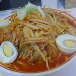 Mouko tanmen nakamoto - 味噌卵麺+野菜大盛辛さ２倍。
