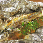 Teppansake No Kigaru - 北海道産・秋刀魚の肝味噌焼き。