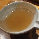 麺屋○竹 - スープ割り