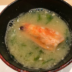鮨処 有馬 - ボタン海老の味噌汁