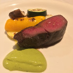 カーサ・デル・チーボ - 上州牛ランプ肉のアッロースト 福耳とうがらしのアーリオ オーリオ ペペロンチーニ