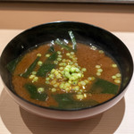 Roppongi Sushi Tatsumi - 2017.9 赤出汁（静岡金目鯛アラ潮汁）