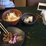 Hasumi - 大根サラダ、蕎麦豆腐　こえどっこーす
