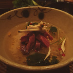 秋田牛玄亭 - サービスのローストビーフ出汁茶漬け