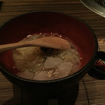 秋田牛玄亭 - 出汁の氷が入った冷麺