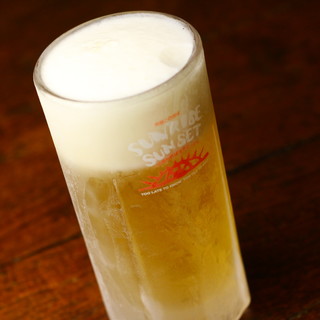 一番大事かも！ビール用のジョッキはキンキンに凍らせてます！
