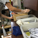 つけめん　さなだ - 削りたての鰹節をスープ割りに入れてくれます。
      