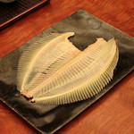 緒方 - アマテ鰈（真子鰈）を綺麗に捌きました