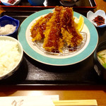 お食事処 大原 - アジフライ定食1100円