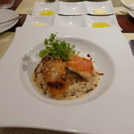 ビストロ ダイア - 金目鯛のソテー、タラの白子のカダイフ巻揚げ、ゴルゴンゾーラソース