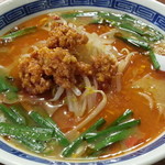 ＲＡＫＵＲＡＫＵＩＣＨＩＢＡＮ - 〆に台湾味噌ラーメン580円 「もっと辛くして！」と頼んだ時は＋50円ver