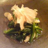 天ぷら 天青 - 青菜の先付もニクイ、ニクイ。。。