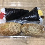 すし屋のやすけ - めんたいこ/たまご手巻、わさび菜いなり2個