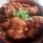 弥生軒 - から揚げ(二個)そば￥540＋大盛￥60