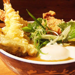 熟成うどん なかや - 数種類のスパイスをブレンドした、カレーうどんは絶品！天然えび天・ちくわ天・とり唐・半熟玉子などトッピングメニューも豊富です！