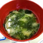 しぶき亭 - しぶき亭 ＠城ヶ島 今朝採った若布のみそ汁