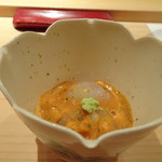 鮨 さかい - ◆増毛のボタン海老と根室のバフンウニ。