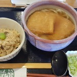 ハスネテラス - きつねうどんと、炊き込みご飯