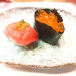 すし処金太郎 - トロとイクラ